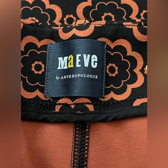 Maeve Anthropologie Colette Wide Leg High Waist Ponte Motif Cropped Pants Sz 34 - Picture 9 of 11